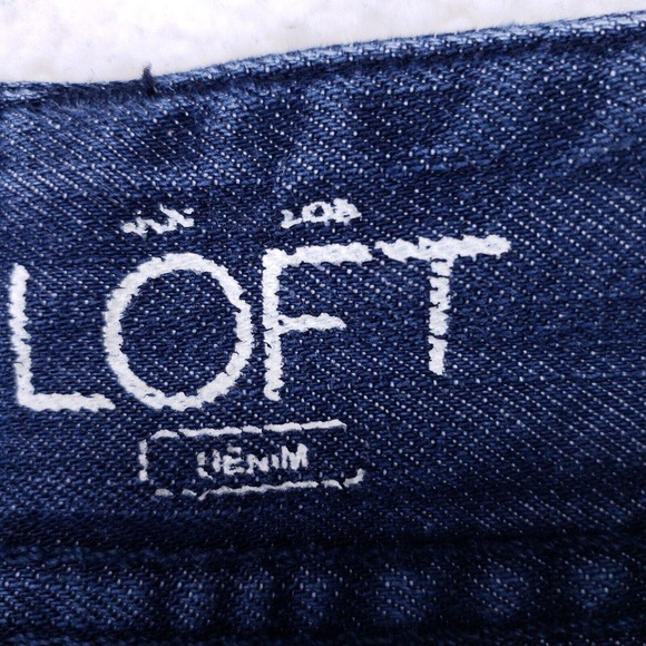 Ann Taytor LOFT Jean Shorts Women Size 14 Mid Rise Denim Pants - Picture 6 of 6